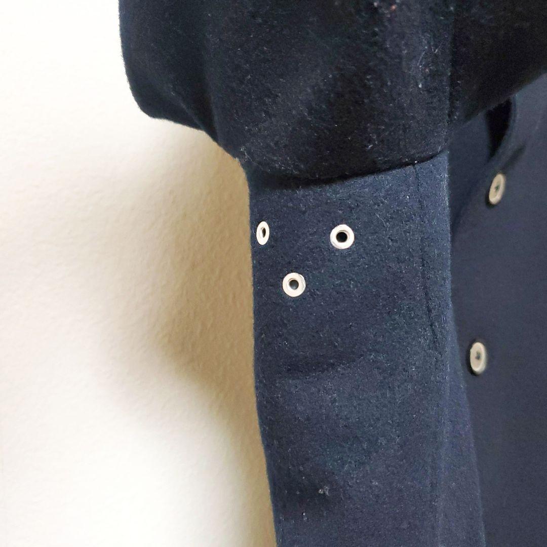 美品！ UNITED TOKYO メリノウールステンカラーコート　L 　ネイビー