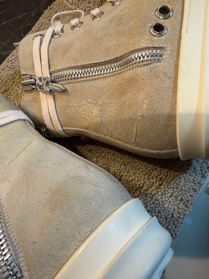 クロムハーツ リックオウエンス ラモーンズ ダスト スエード スニーカー