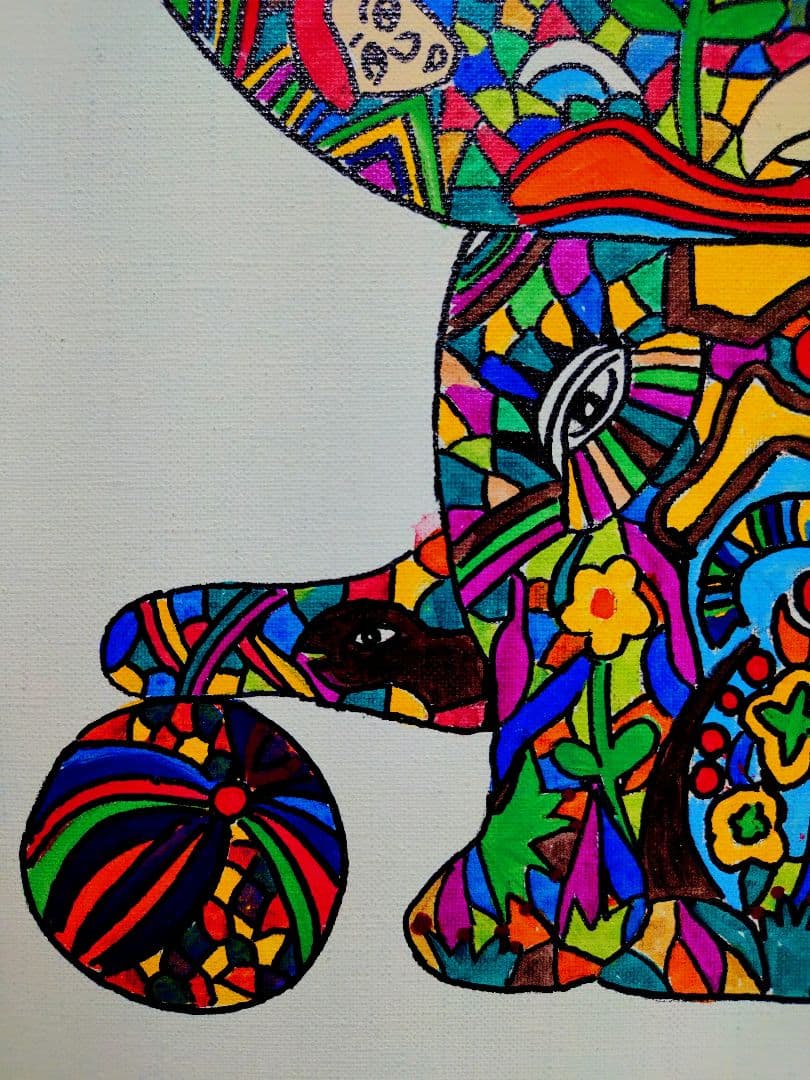 F6号】ジミー大西【Cat】手描き/表裏サイン有り/油彩/アクリル/絵画