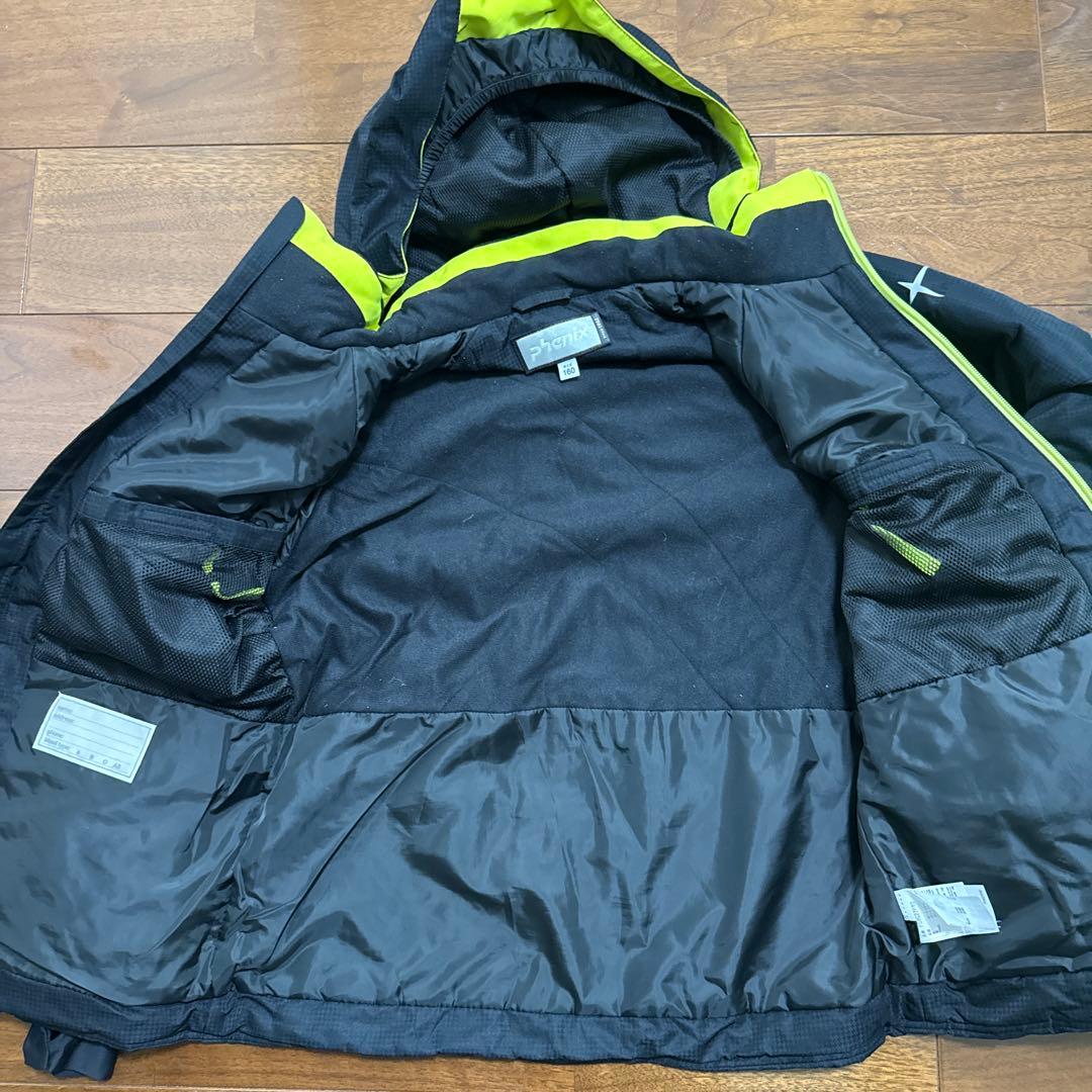 phoenix スキーウェアセット 160 黒/黄