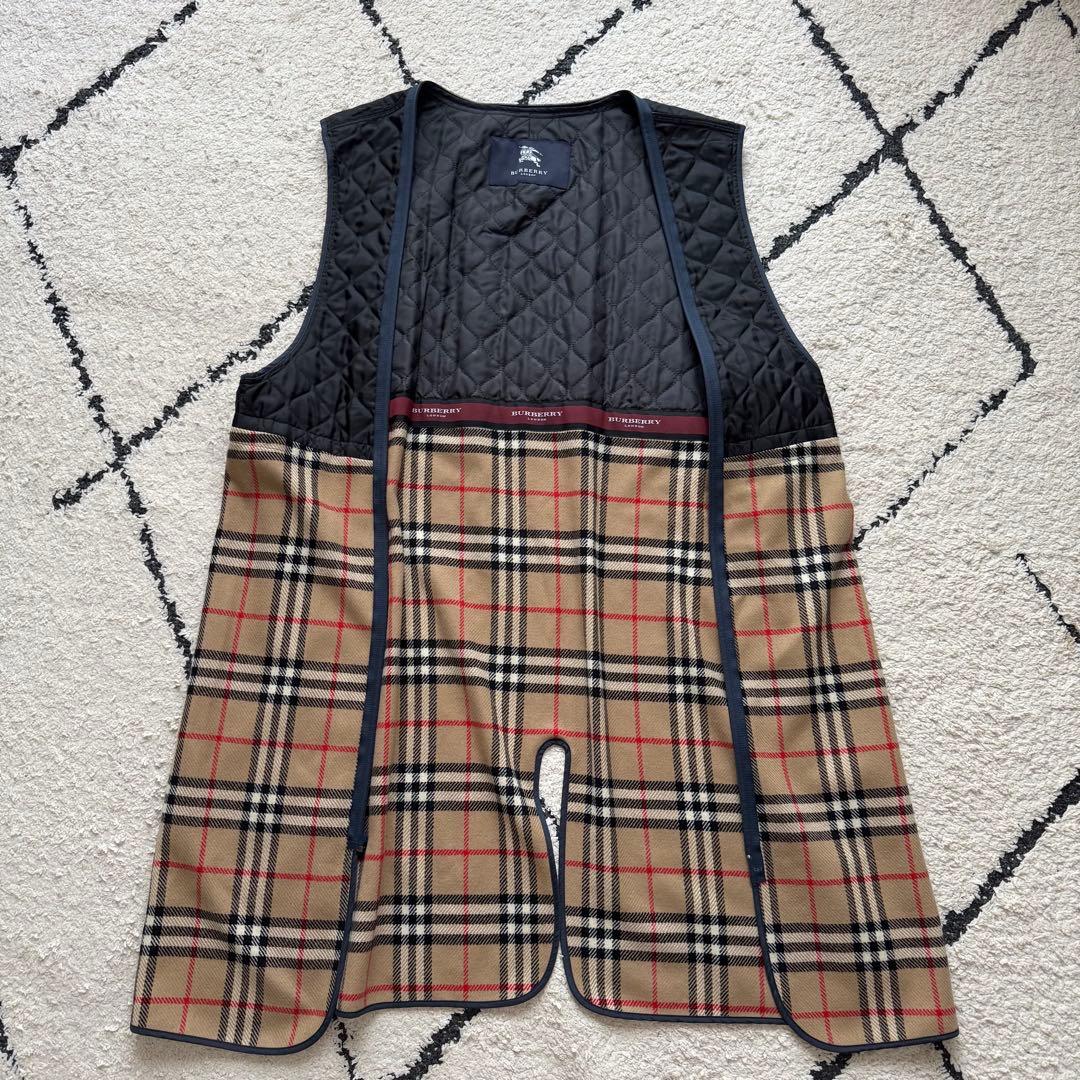 バーバリーロンドン　ステンカラーコート　カーキベージュ　ノバチェック　ライナー