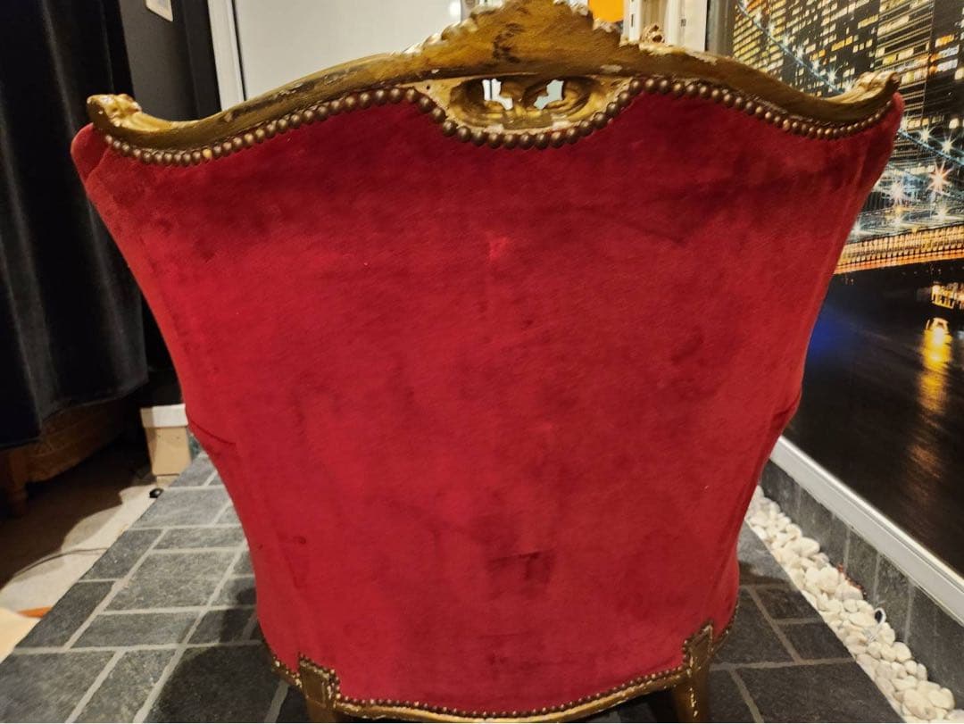 ノットアンティークス シングルソファ エンペラーズチェア ロココ 彫刻