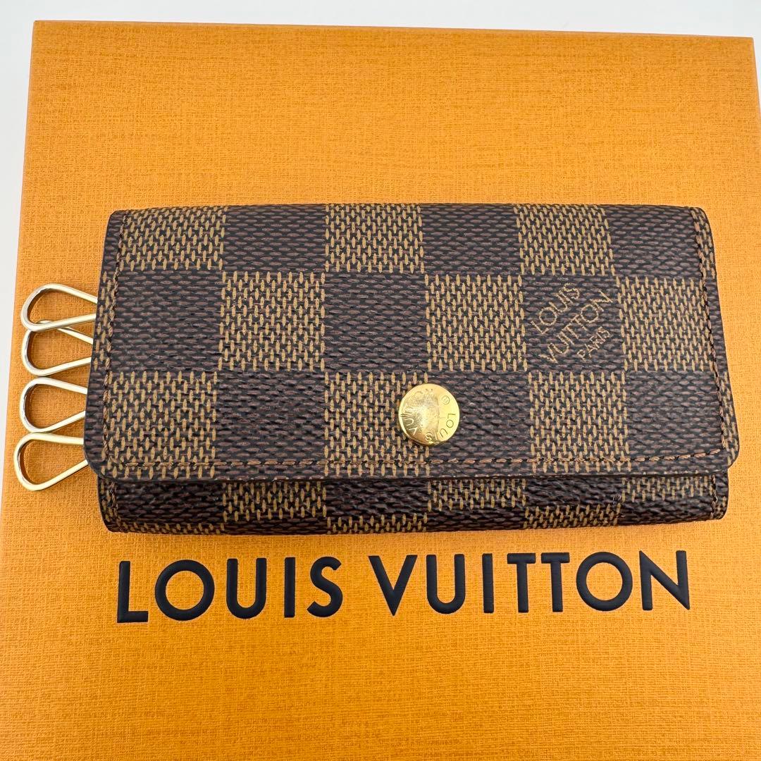 【極美品】ルイヴィトン ミュルティクレ4 キーケース 4連 ダミエ・エベヌ