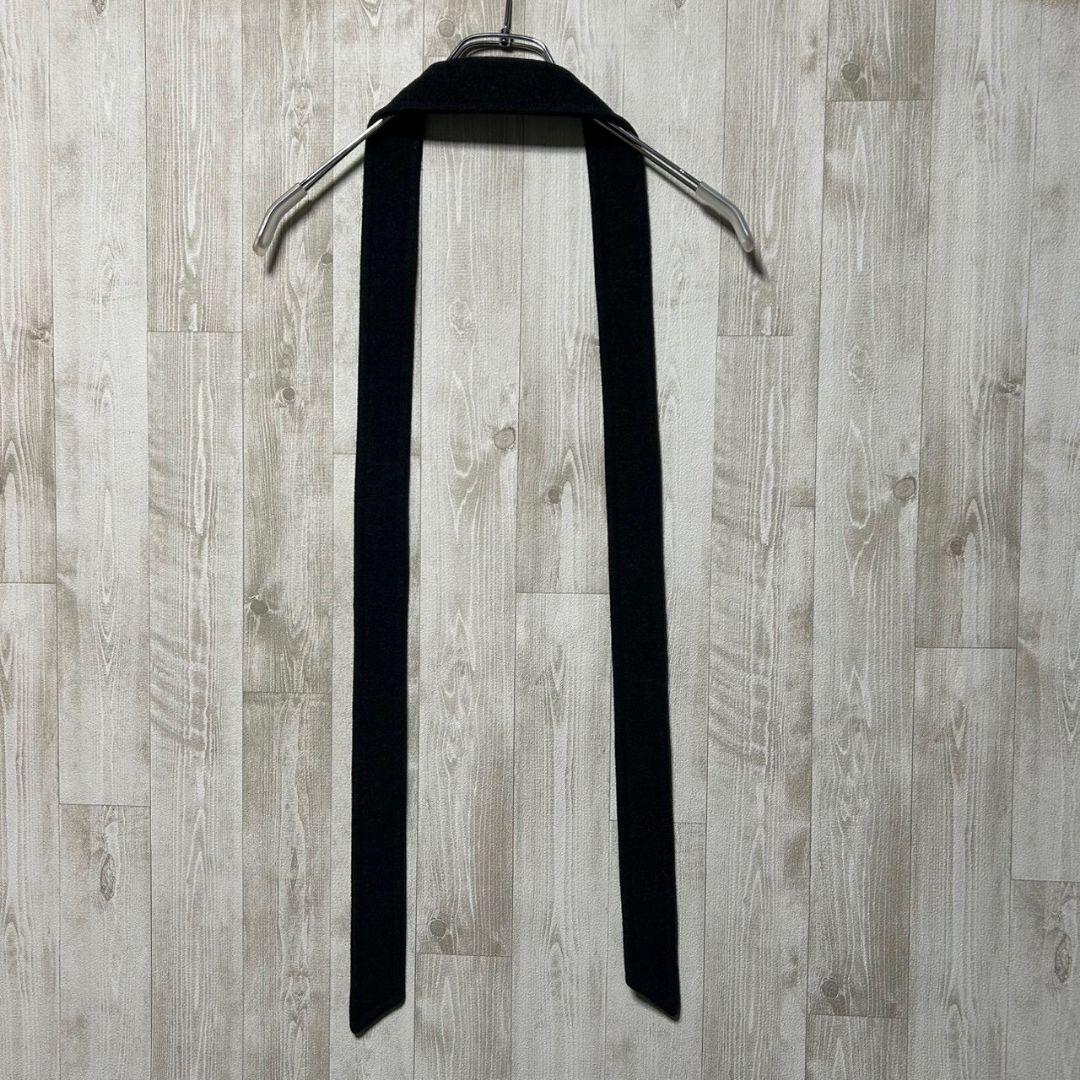 ルーニィ ウール アンゴラ ロングコート ダブルブレスト L 黒 ブラック 上品