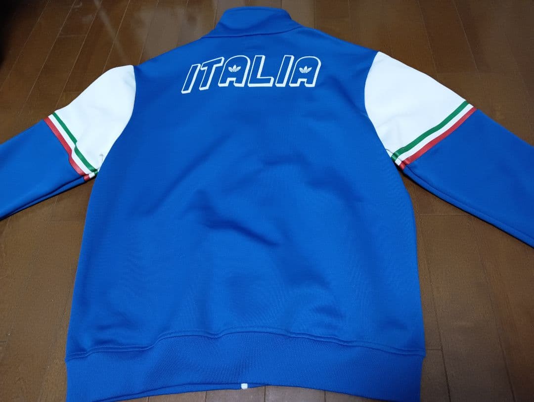 美品adidas サッカー イタリア代表トラック ジャケット ジャージ アズーリ