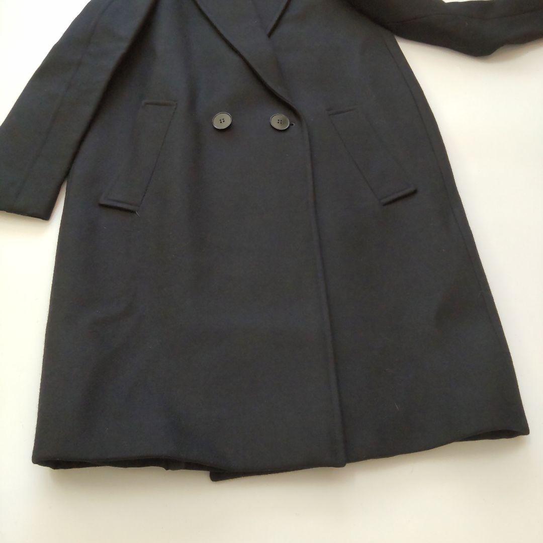 美品 ステラマッカートニー 定番 ダブル チェスターコート ブラック 38