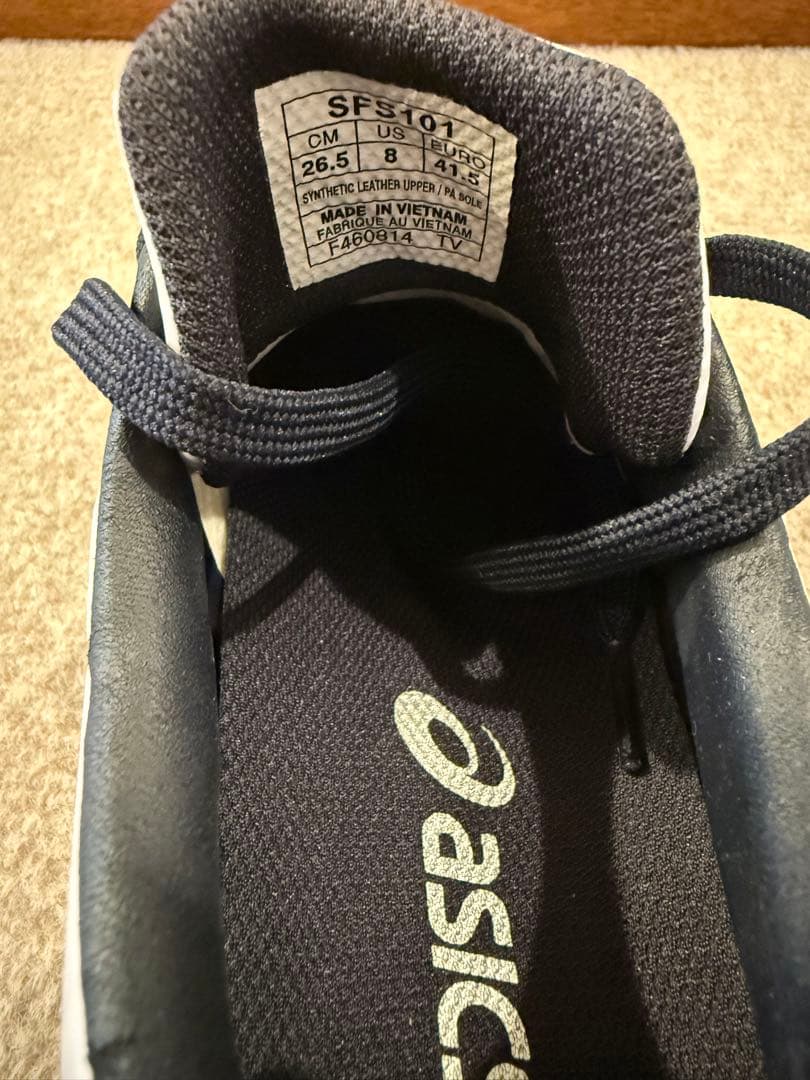 asics 野球　スパイク　シューズ 26.5cm ホワイト/ブラック