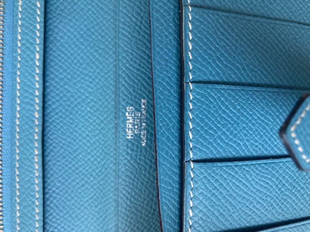 ご予約HERMES ベアンクラシック◇ブルージーン×シルバー金具◇ヴォー