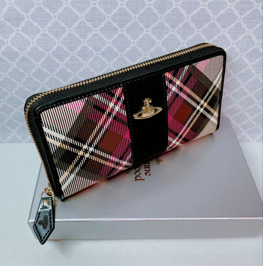 【大人気✨️1点のみ】ヴィヴィアン・ウエストウッド ブラックチェック 長財布