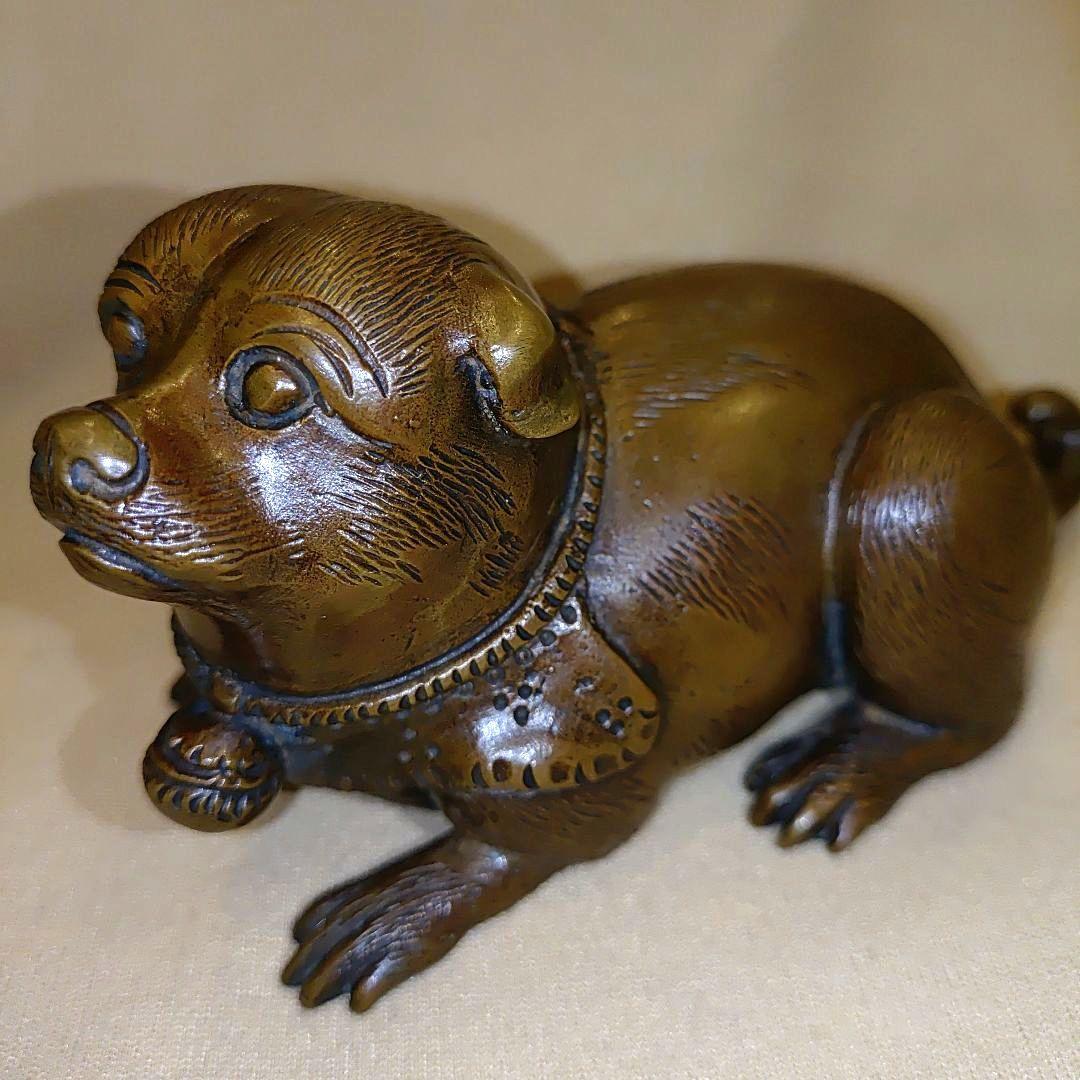 ブロンズ 犬の彫刻 犬の置物 芸術オブジェ - メルカリ