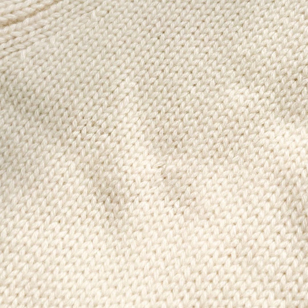 Kitamura カシミヤ100% 襟付きニットワンピース 牛革ボタン Aライン