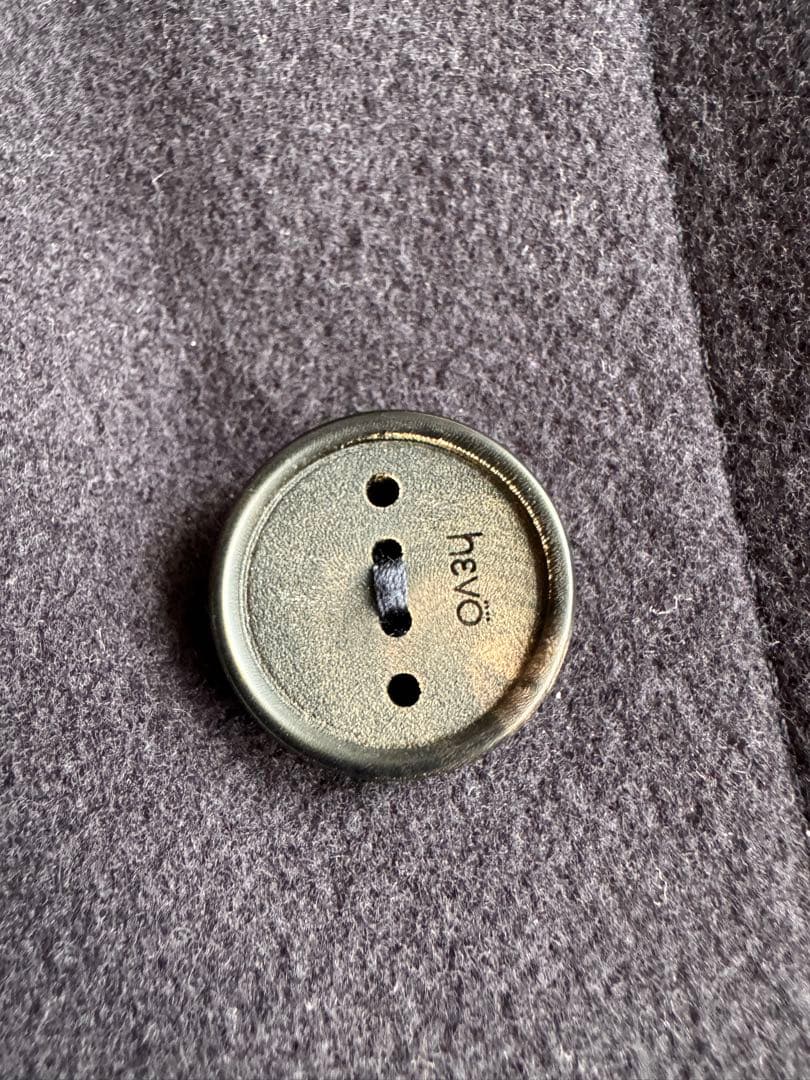 美品 HEVO OSTUNI ベルテッドコート オストゥーニ ネイビー 44