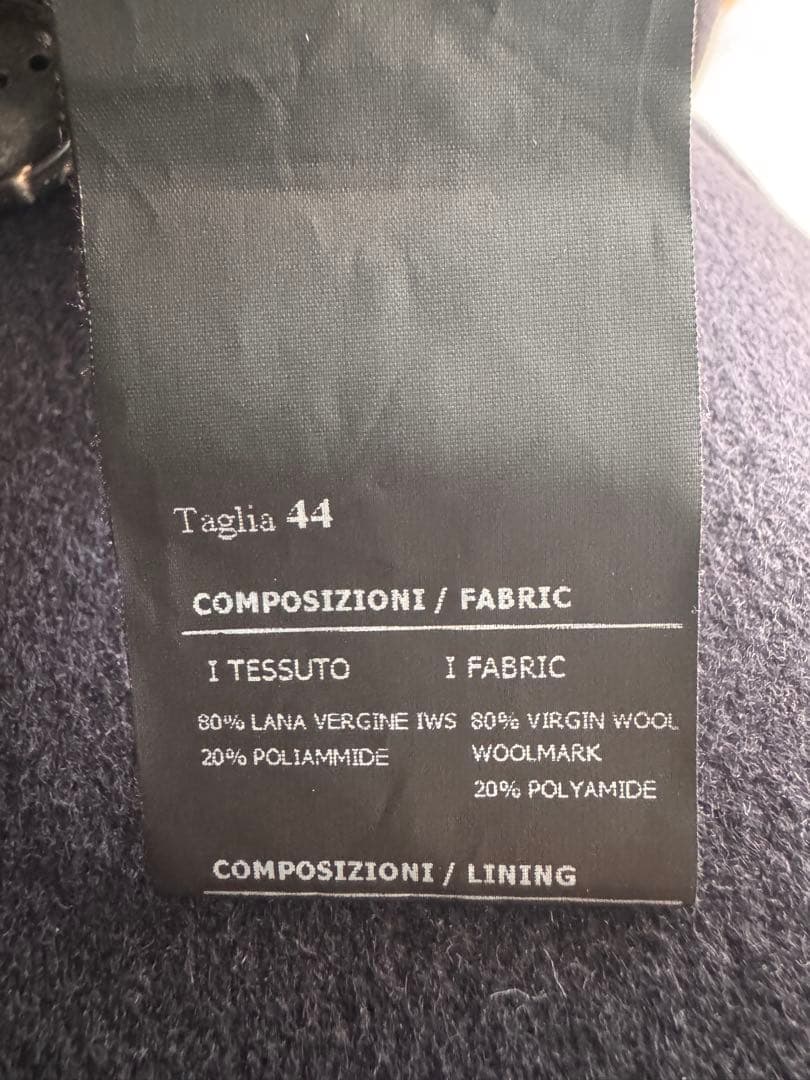 美品 HEVO OSTUNI ベルテッドコート オストゥーニ ネイビー 44