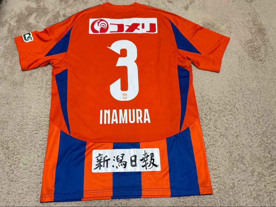 【3 稲村 隼翔選手】アルビレックス新潟2025シーズンユニフォーム（XL）