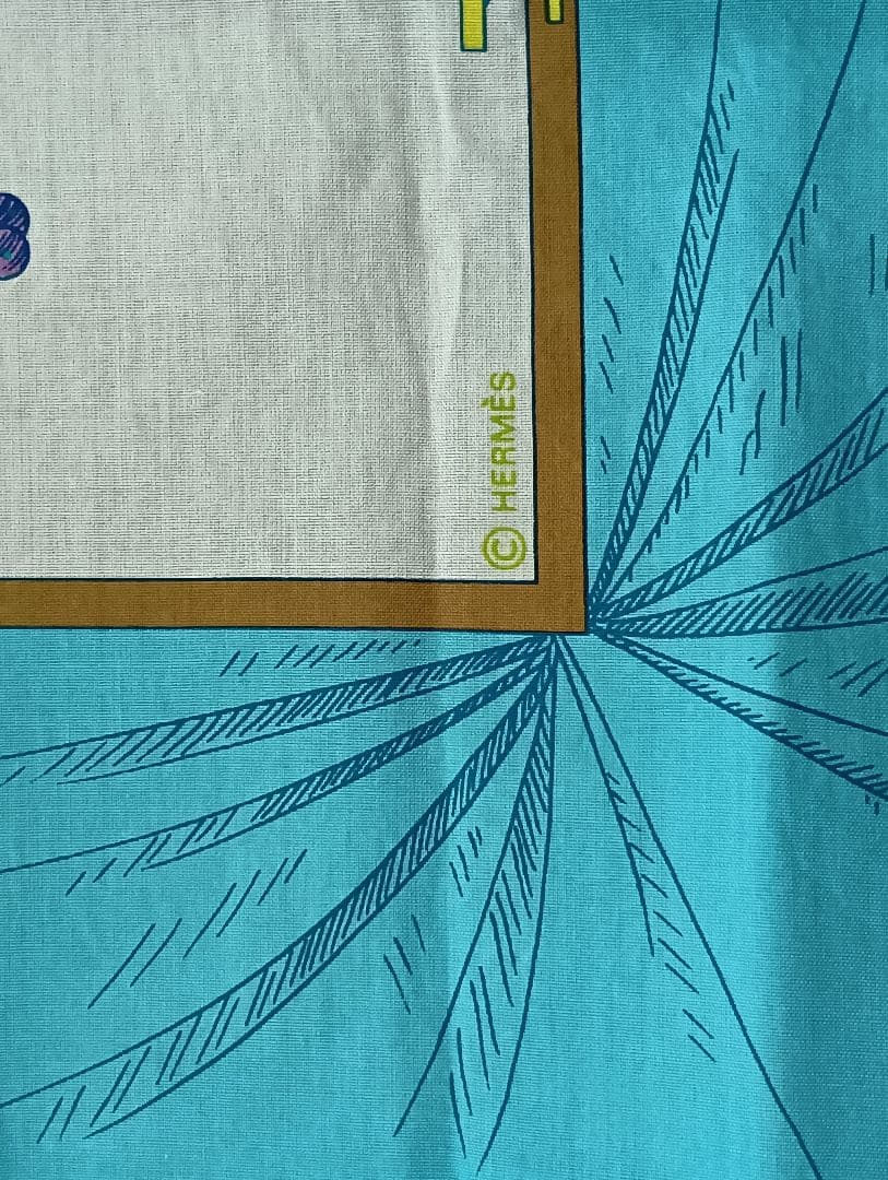 255 HERMES エルメス フランス スカーフ コットン