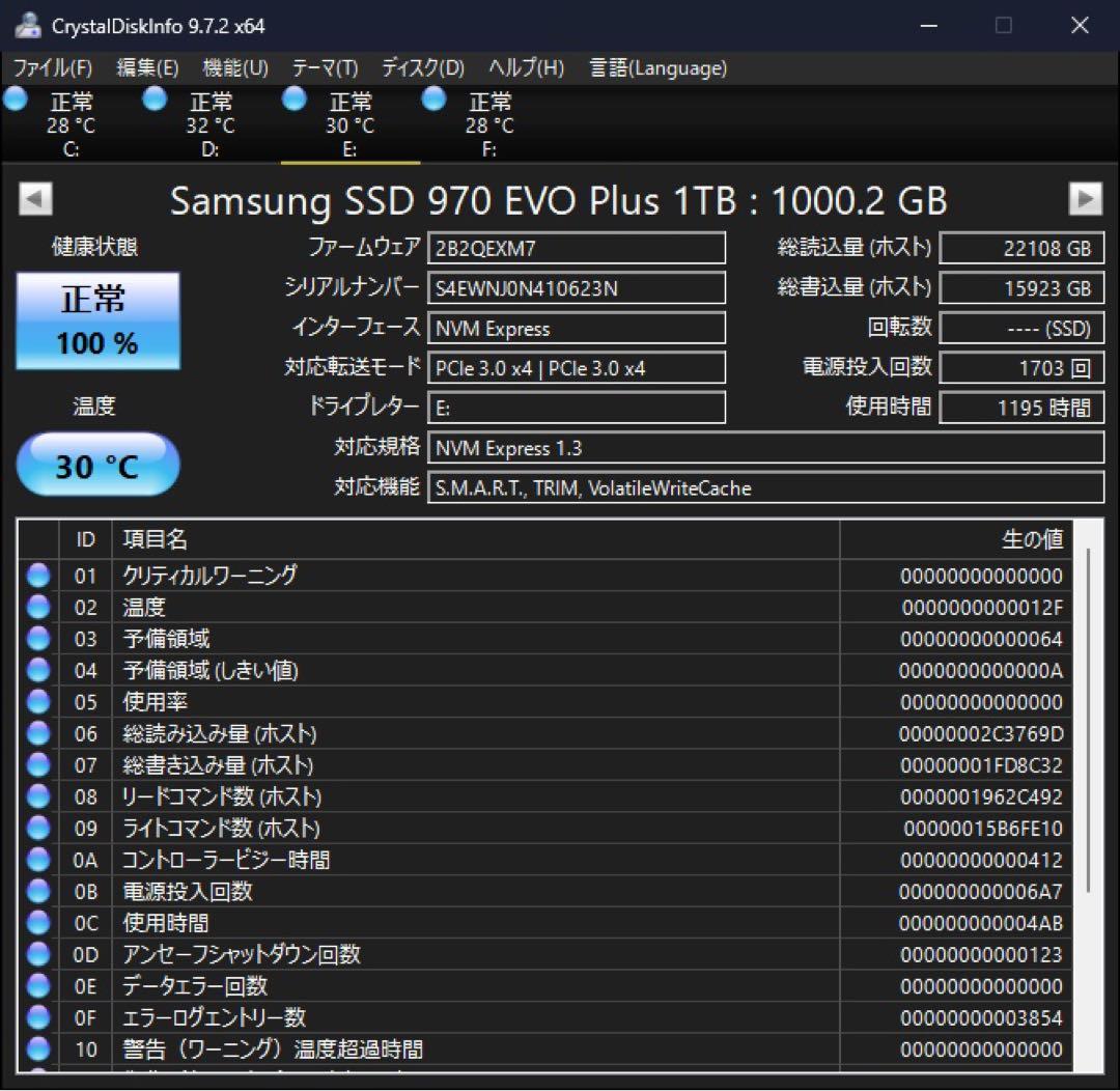 【kaito_mama】SAMSUNG 1TB×2 970EVO Plus