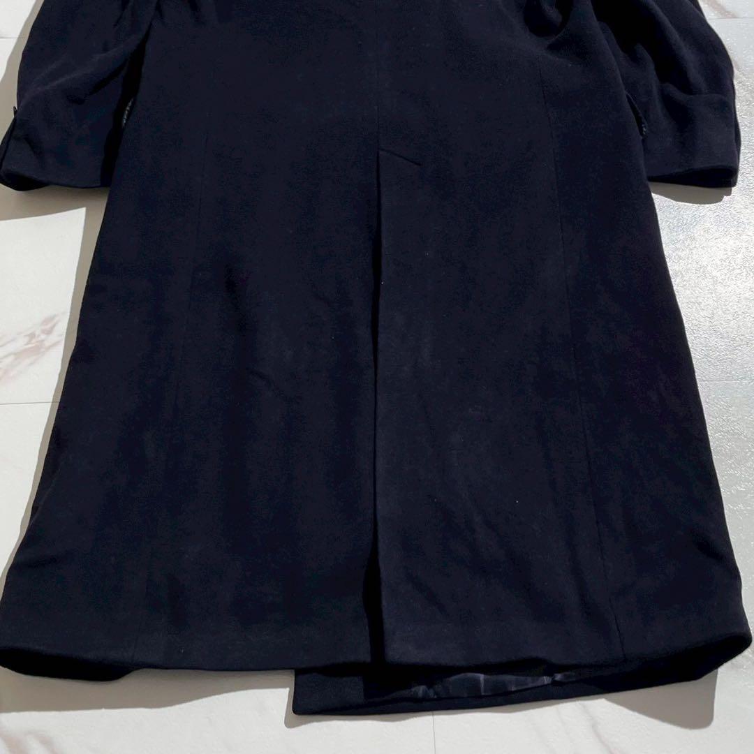 【美品✨】BLICKER ダブルチェスターコート カシミヤ100% ネイビーXL