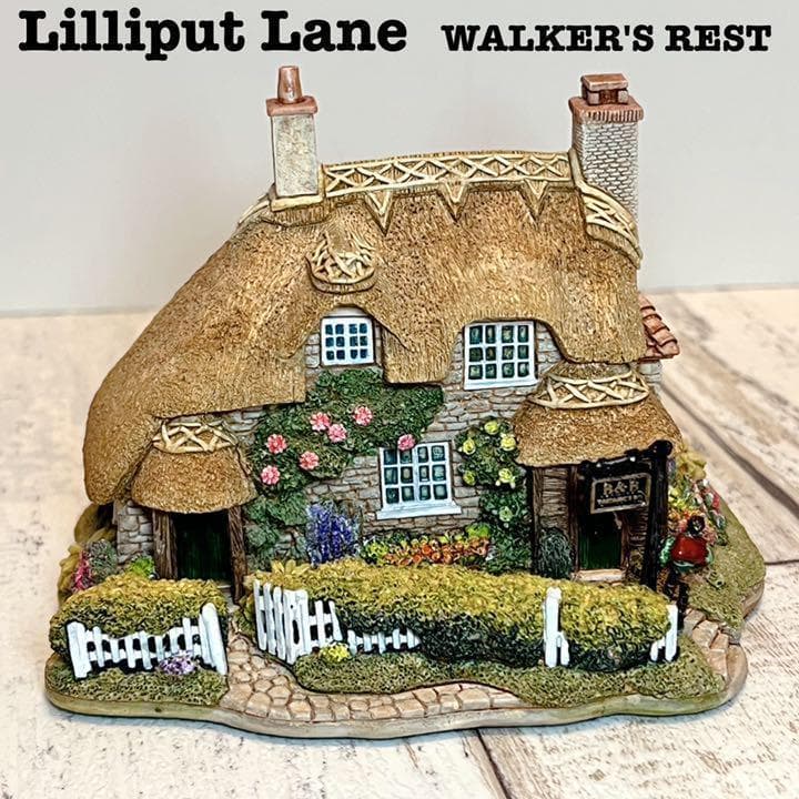 【美品】Lilliput Lane / WALKER'S REST/L2193 Handleブルー色のドアが可愛い、Lilliput Lane（リリパットレーン）の