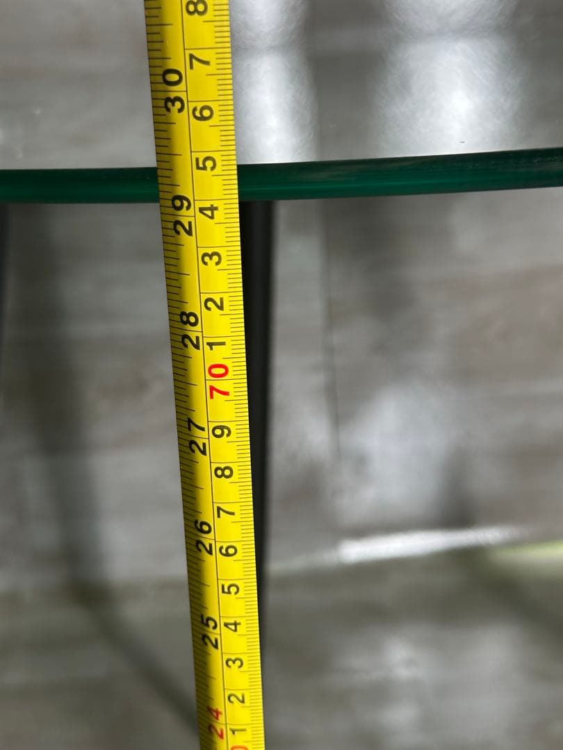 丸テーブル オシャレ 強化ガラス テーブル ラクラク組立 テーブル 新品