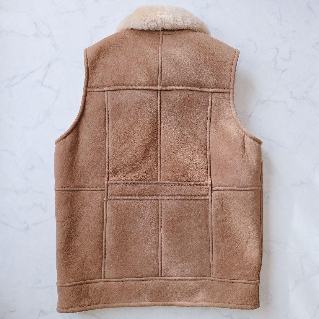 極美品✨本革 シープスキン WINDWARD ボア ムートンベスト メンズ М