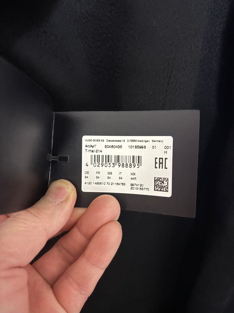 HUGO BOSS ブラック チェスターコート　カシミヤ100パーセント