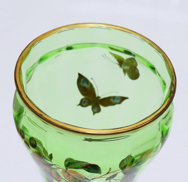 オールド・バカラ 博物館級 1878年 金彩エナメル彩 30cm 大型 花瓶