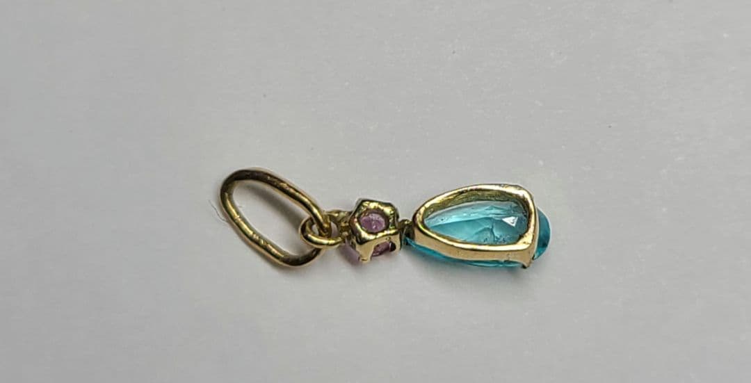 専用ページ★バターリャパライバトルマリン&パパラチペンダントトップ18金★