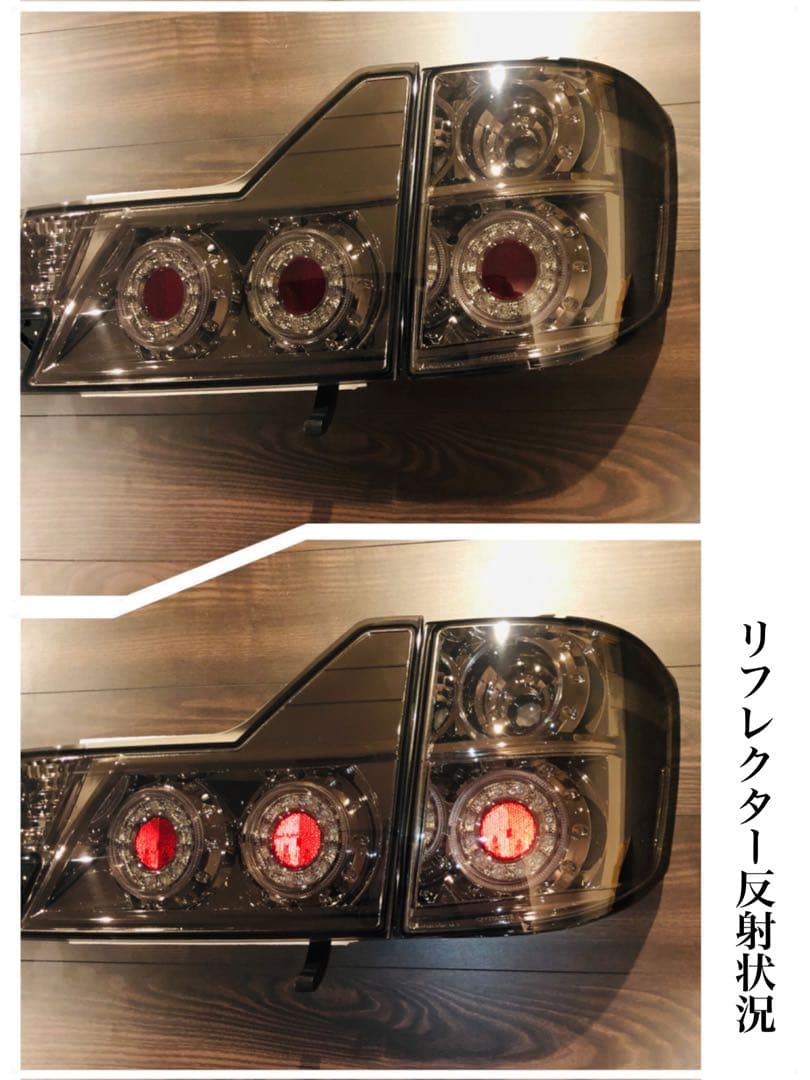 アルファード 10系 後期用 丸型6連 バルカンファイバー LEDテールランプ