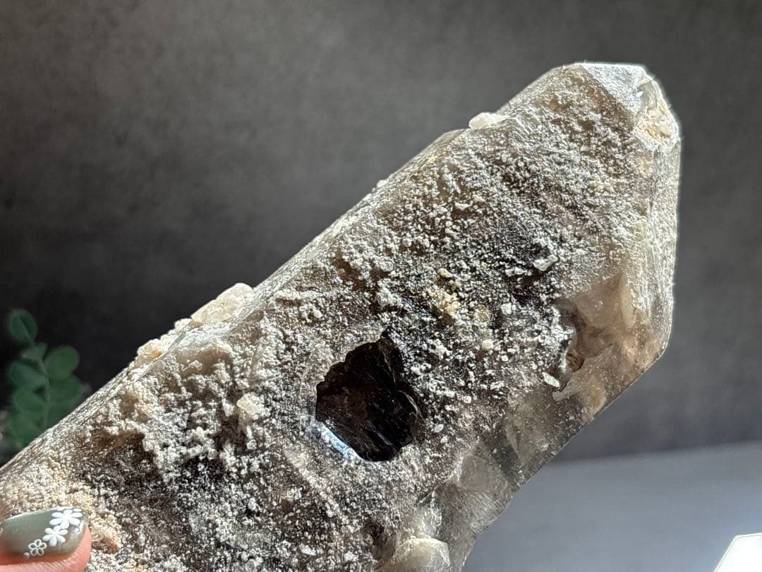 《ブラジル産＊スモーキーエレスチャル＊水入りダブルポイント》