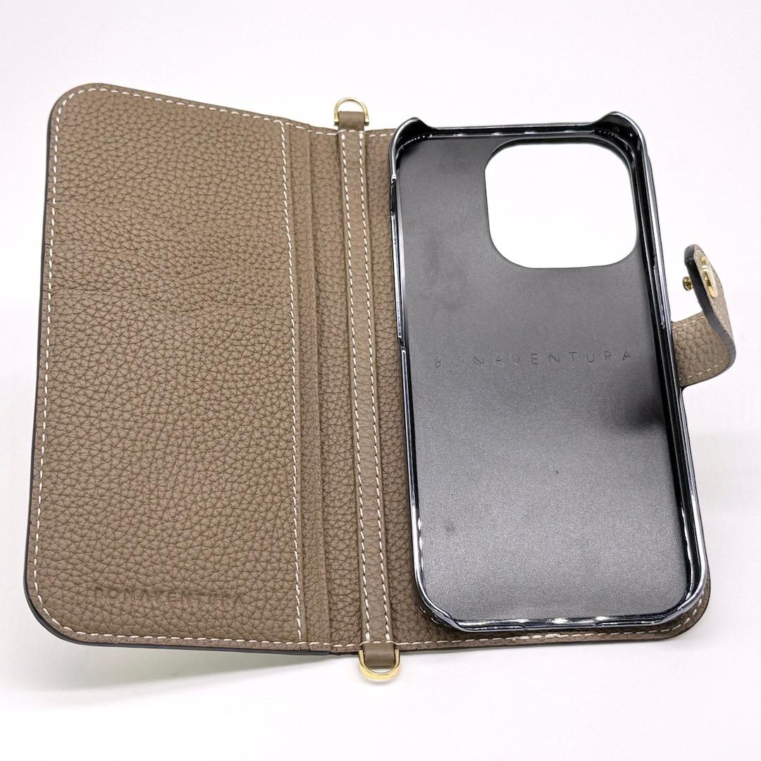 美品 BONAVENTURA iPhone 15 Pro ダイアリー ケース