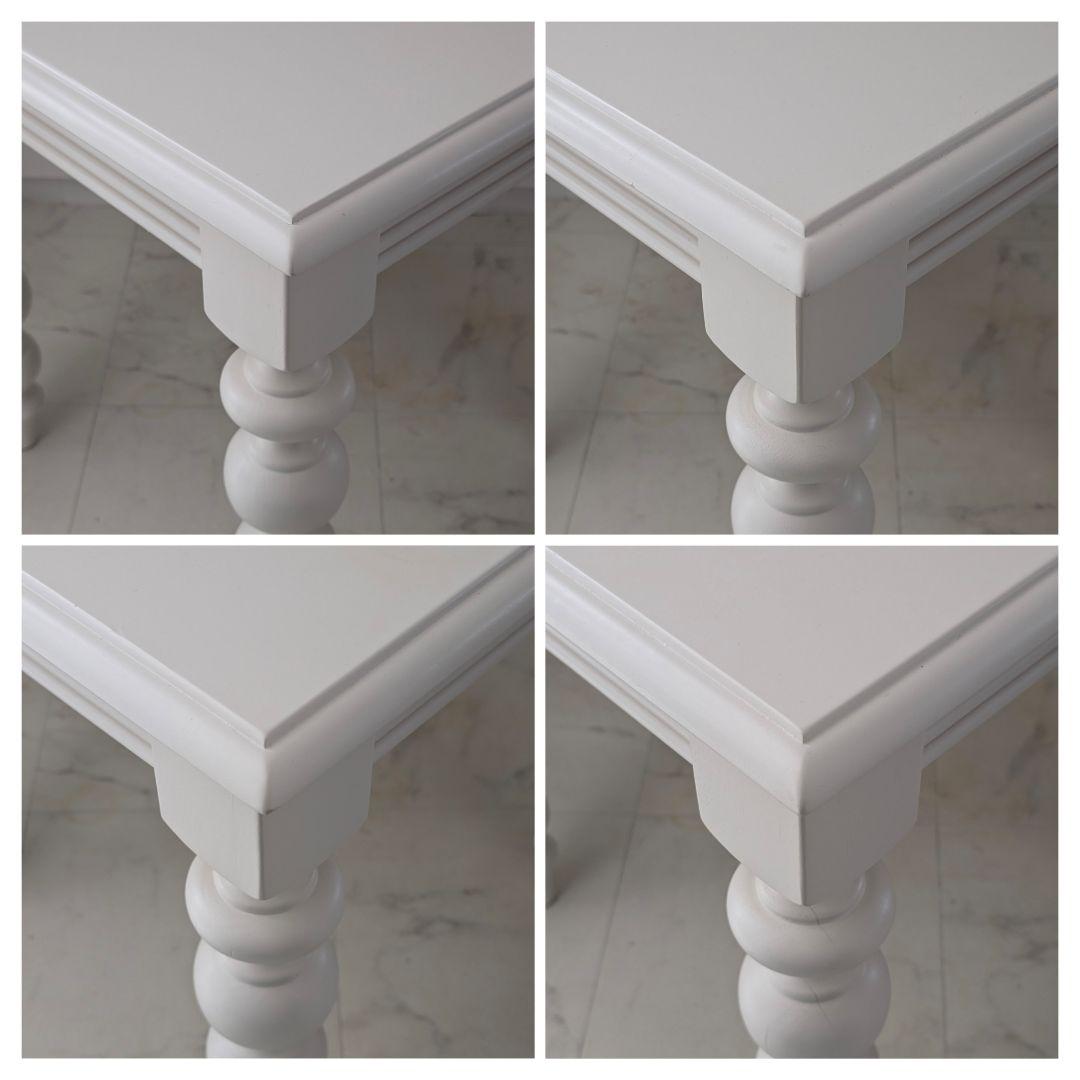 USED フレンチアンティークデザイン ミニ サイドテーブル マットホワイト