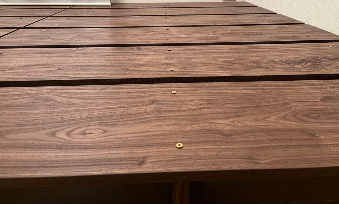 LOWYA ベッドフレーム　セミダブルサイズ　ウォルナット