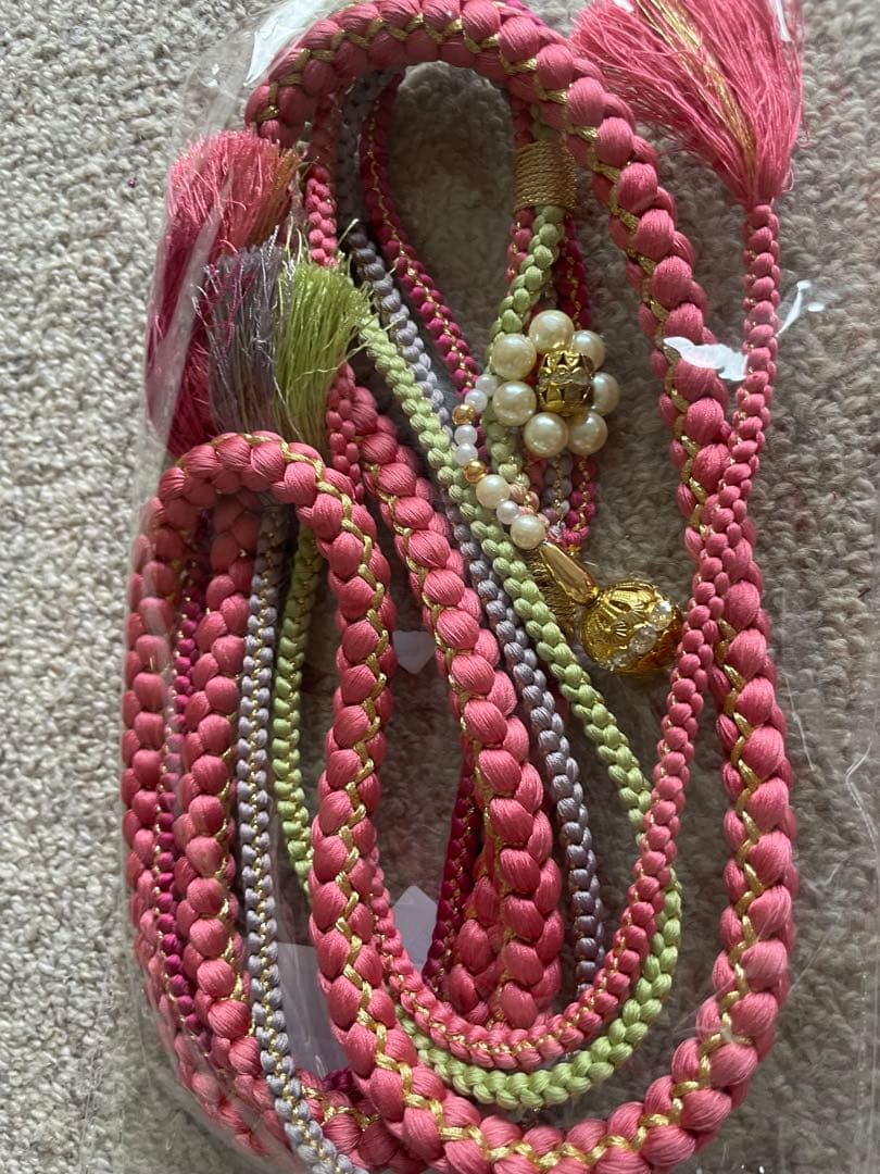 七五三　着物　7歳　正絹　フルセット　赤　ピンク　絞り柄