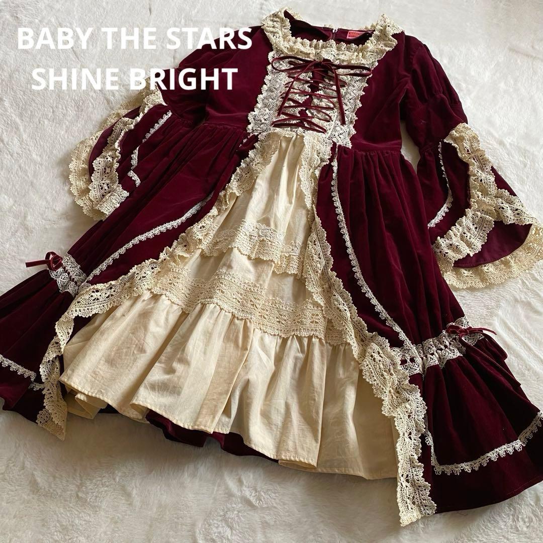 BABY THE STARS SHINE BRIGHT ベルベット　ドレスレース