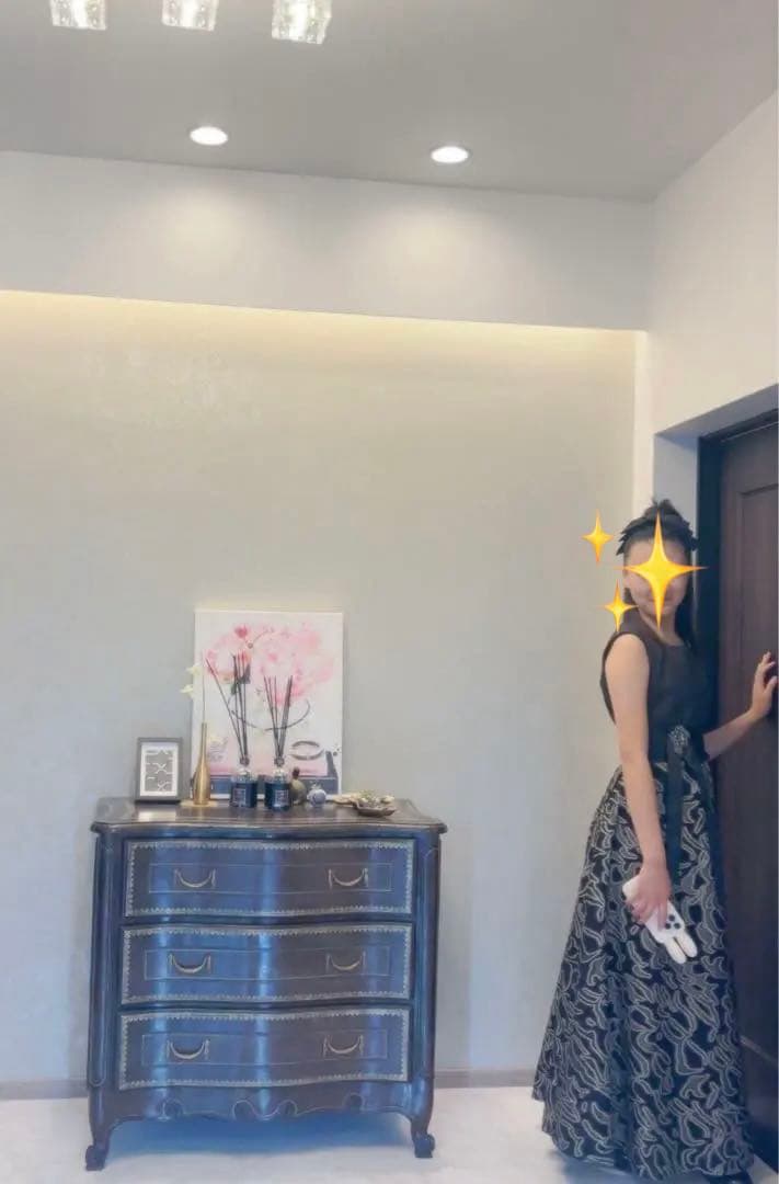 1回着のみ！全円オードリーデザインドレス♡フランス高級変わり生地で素敵なドレープ