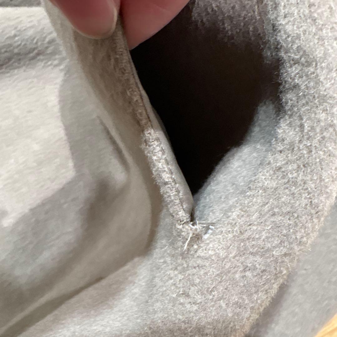 ドゥーズィエムクラス　ウールアンゴラリバーコート　ベージュ　ブラウン