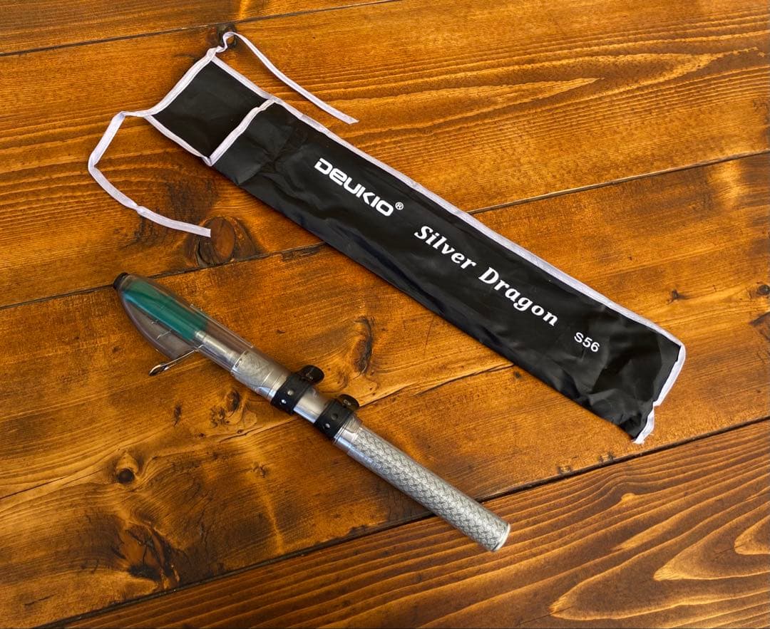 釣り竿セット テレスコロッド 5ft6inch 渓流 トラウトロッド シルバー