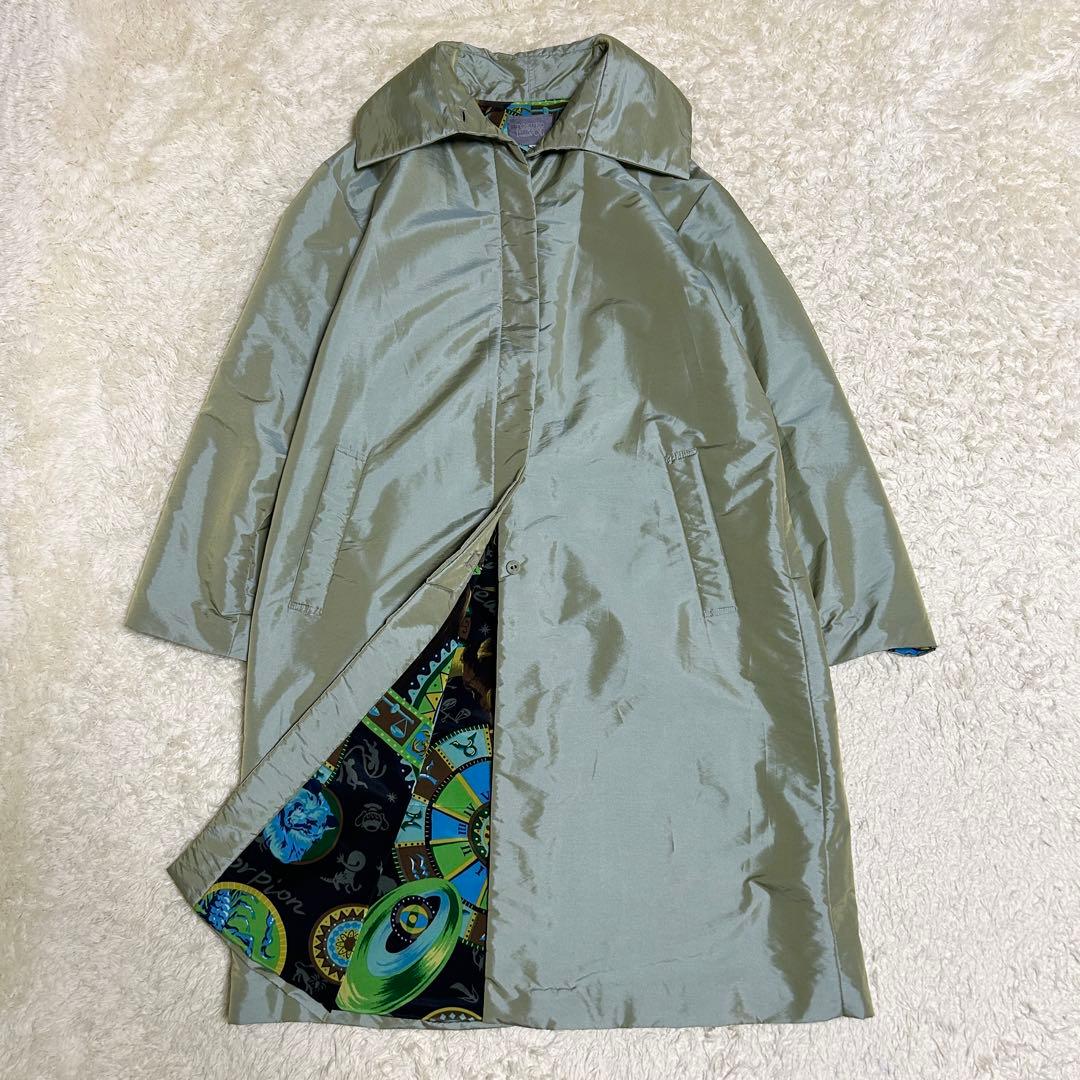 極美品✨TOKUKO 1er VOL コート 星座柄 ビッグカラー 中綿 玉虫色