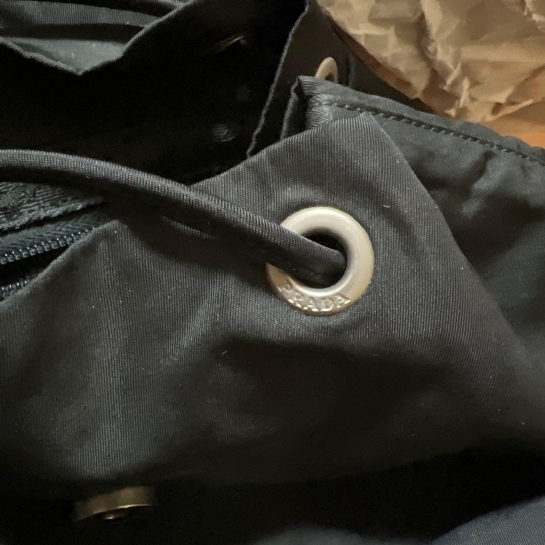 プラダ　リュック　バックパック　ダブルベルト　三角ロゴプレート　ナイロン