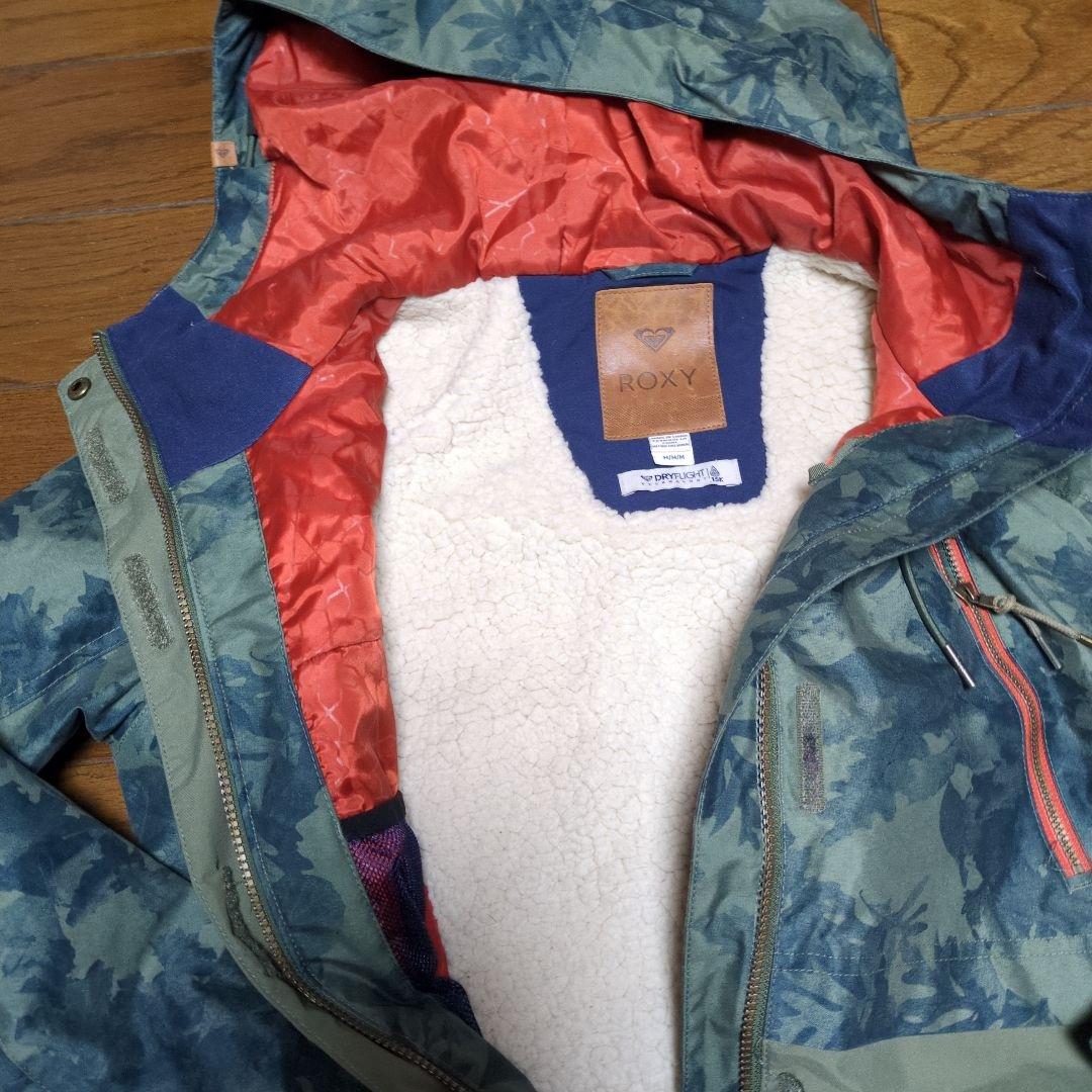 ROXY　スノボウェア　上下セット　Ｍ　ボタニカル　カーキ　ブラウン