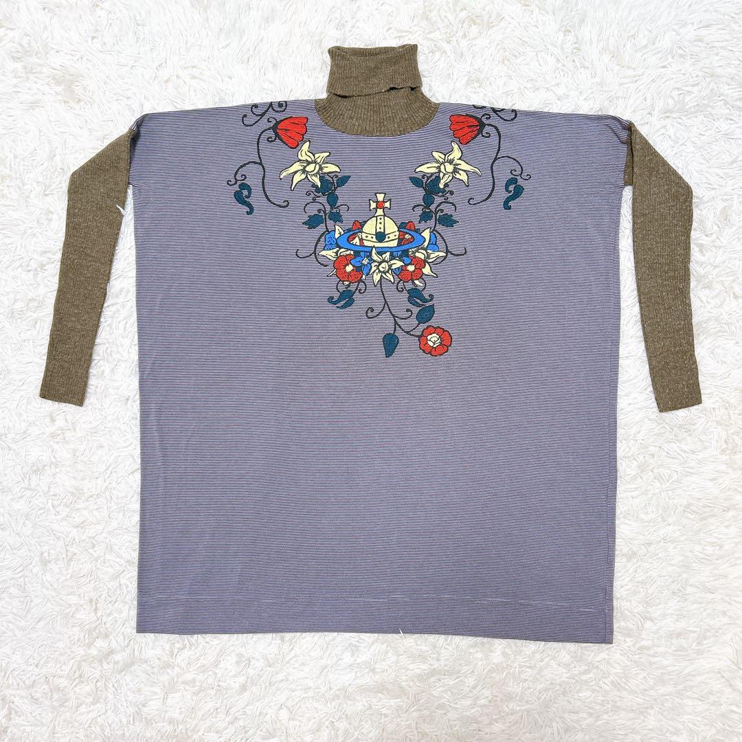 Vivienne Westwood オーブプリント タートルネックワンピース