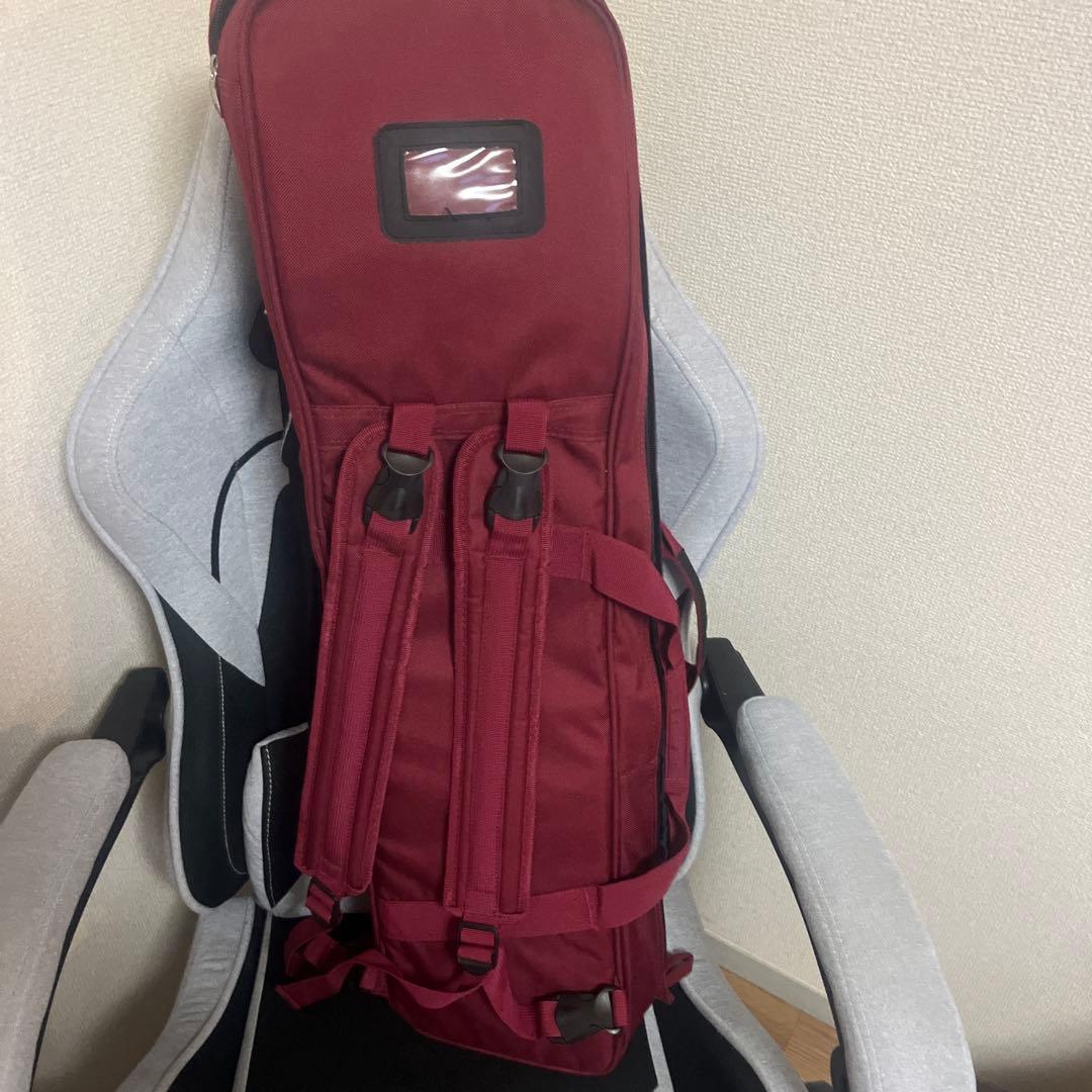 【美品】三味線本体 赤茶色 蛇皮付属品あり　ケース付き！