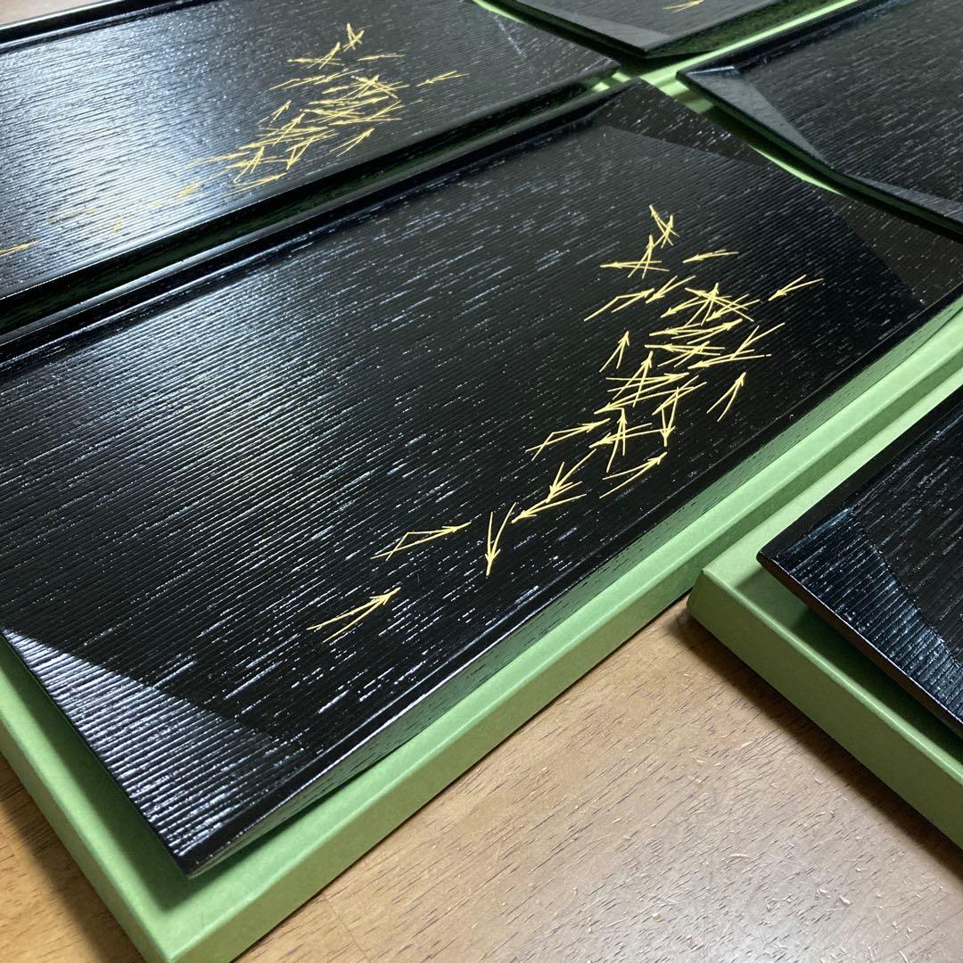 【美品】京都　平安象彦　松葉ゲストプレート 5枚　5客　セット