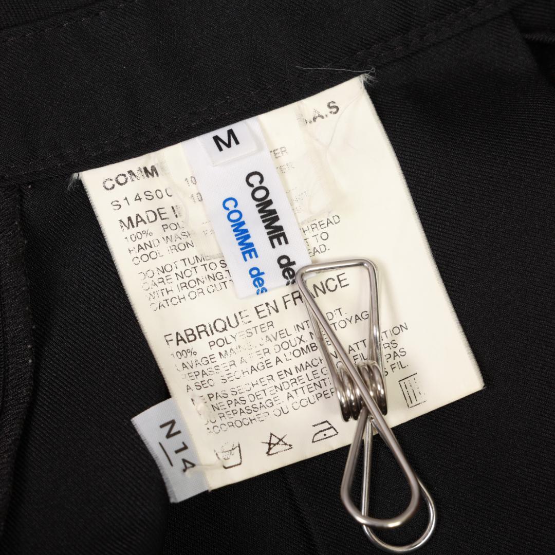 COMME des GARCONS　膝丈タックフレアスカート　ブラック