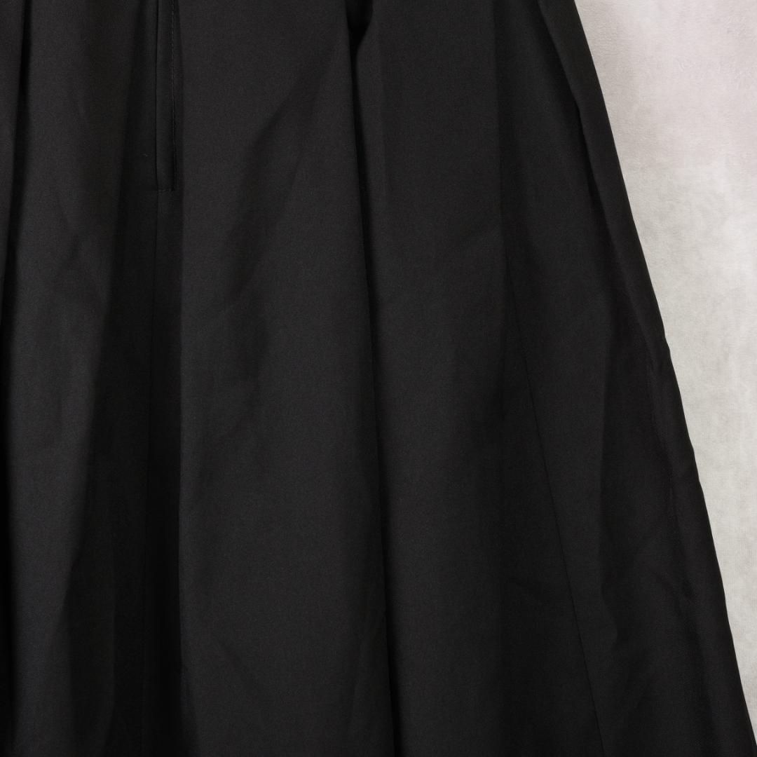 COMME des GARCONS　膝丈タックフレアスカート　ブラック