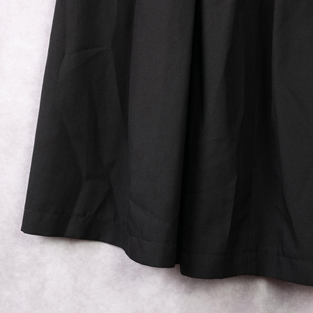 COMME des GARCONS　膝丈タックフレアスカート　ブラック
