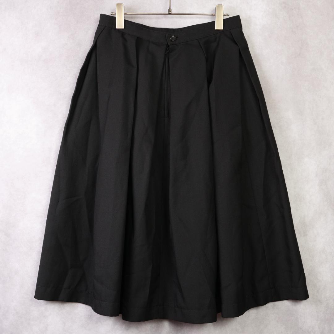 COMME des GARCONS　膝丈タックフレアスカート　ブラック