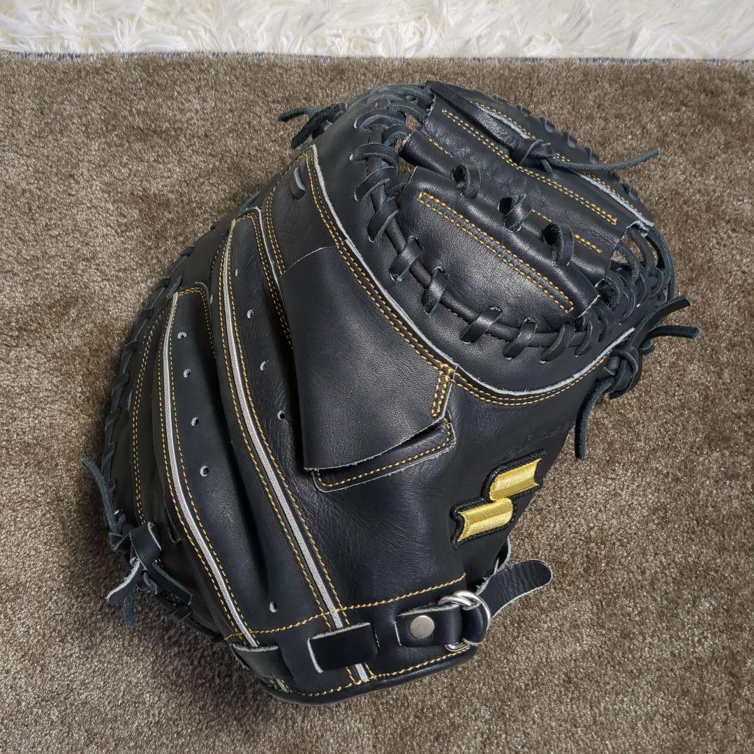 【美品✨SSK✨右投げ】軟式 少年 野球 キャッチャー ミット グローブ 黒