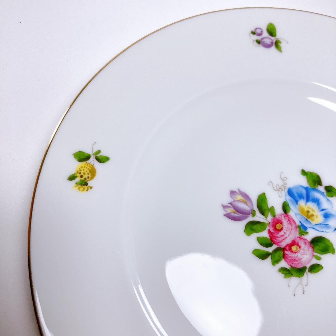 アウガルテン シンプルブーケ プレート 19.5cm 2枚　|3024|