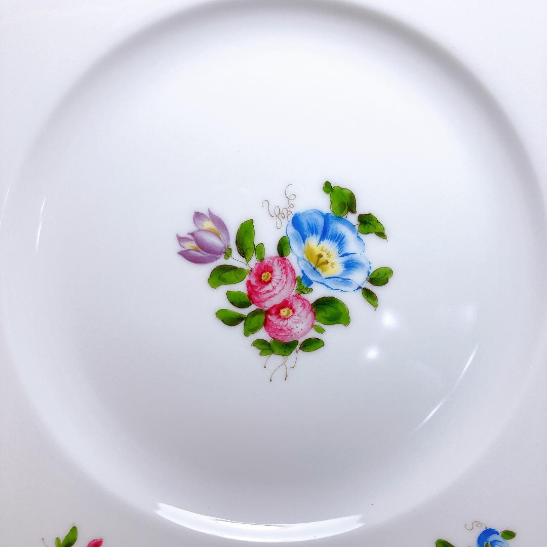 アウガルテン シンプルブーケ プレート 19.5cm 2枚　|3024|